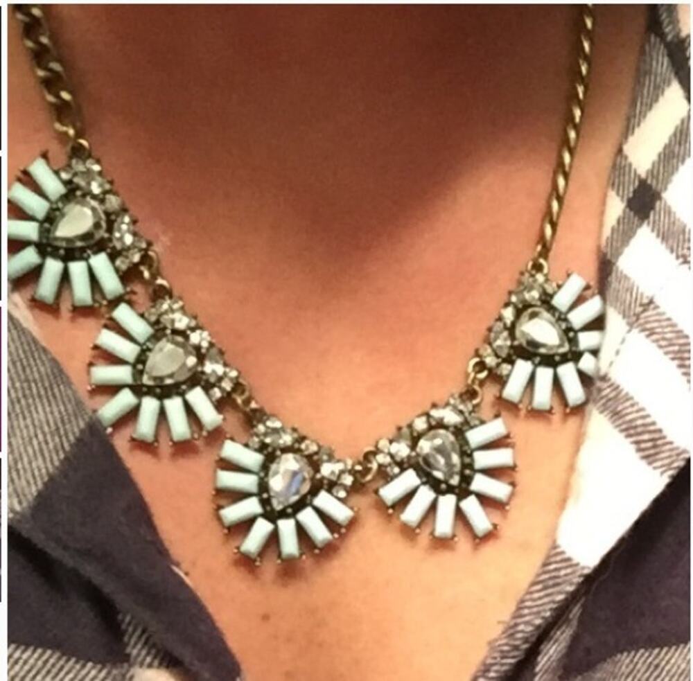 Baublebar Statement Necklace Mint Green On the Wing Collar